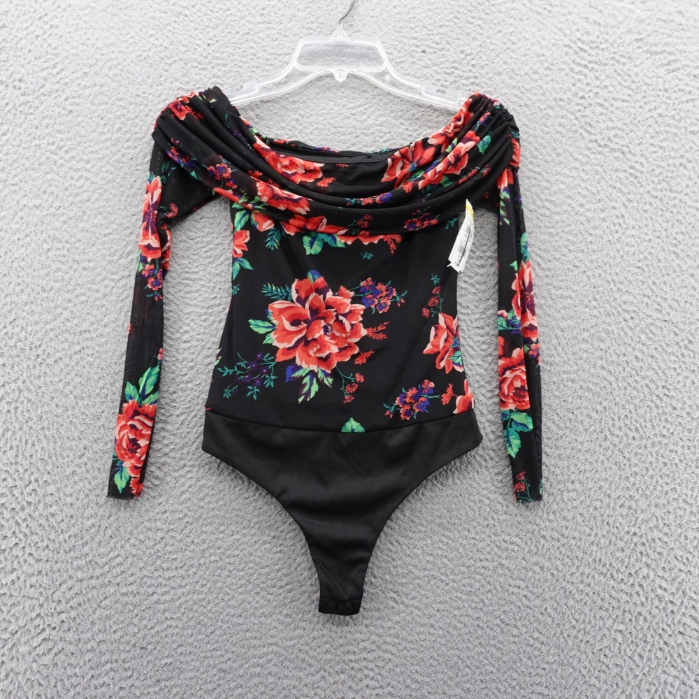 AFRM Los Angeles‎ Off The Shoulder Long Sleeve Floral Bodysuit XS